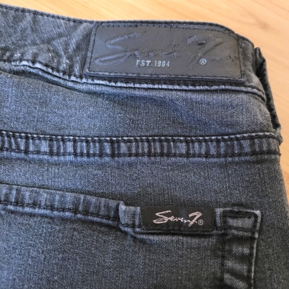 Seven7 Women Charcoal Black Jean Size 32 - Picture 7 of 8